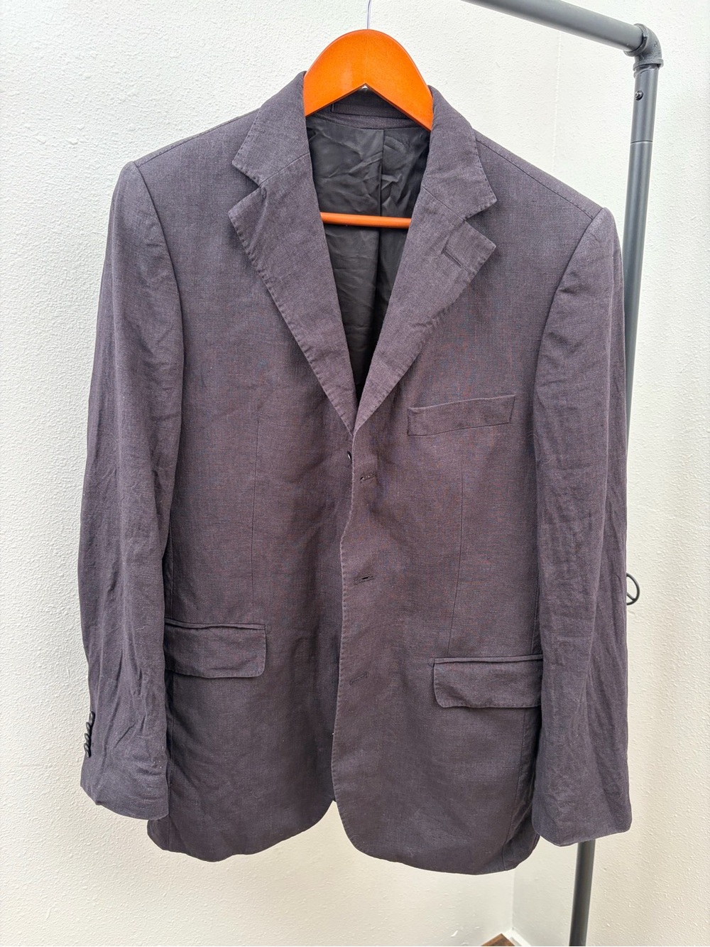Becon Charcoal 100% Linen Sport Coat Blazer